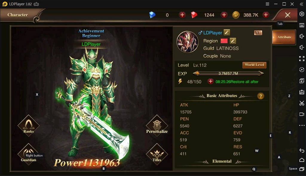 Character Attribute On Dragon 