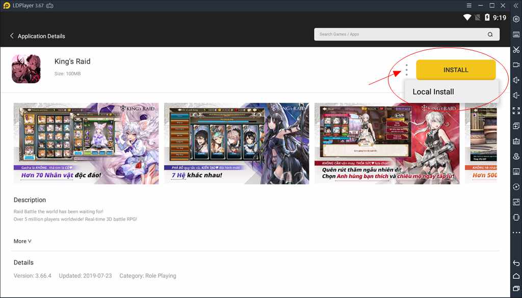 Install Kings Raid On LDPlayer