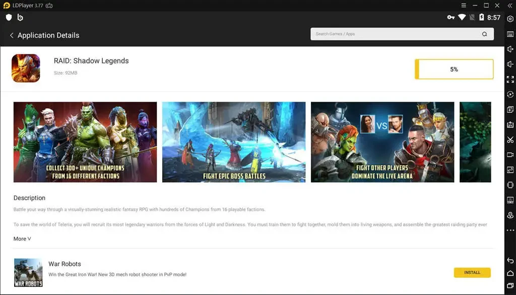 Install Raid Shadow Legends on PC