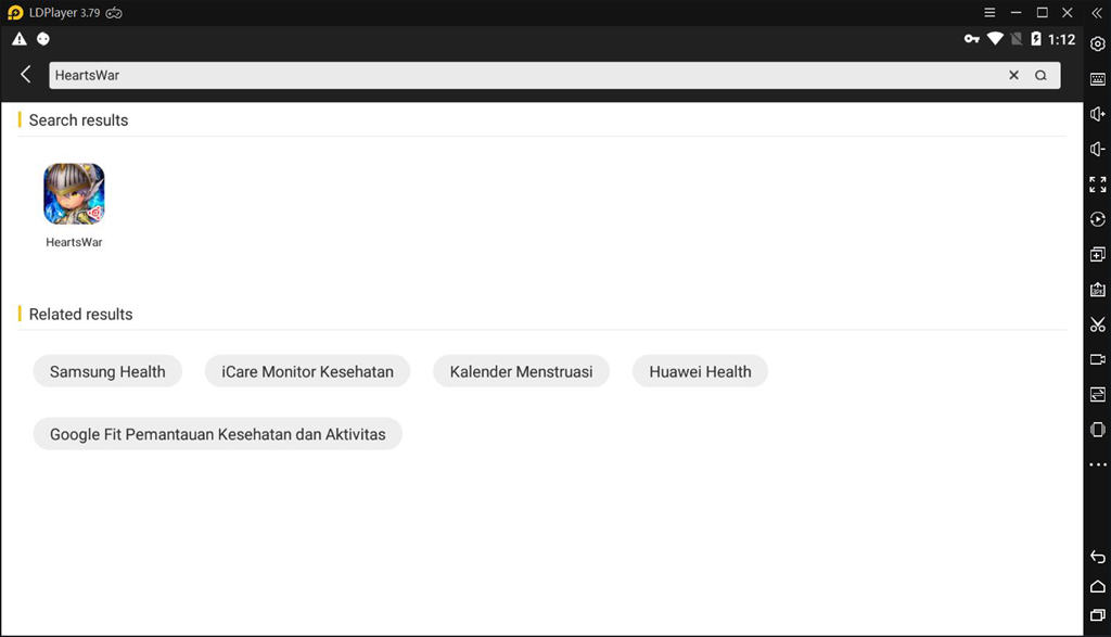 Search for HeartsWar on LDPlayer