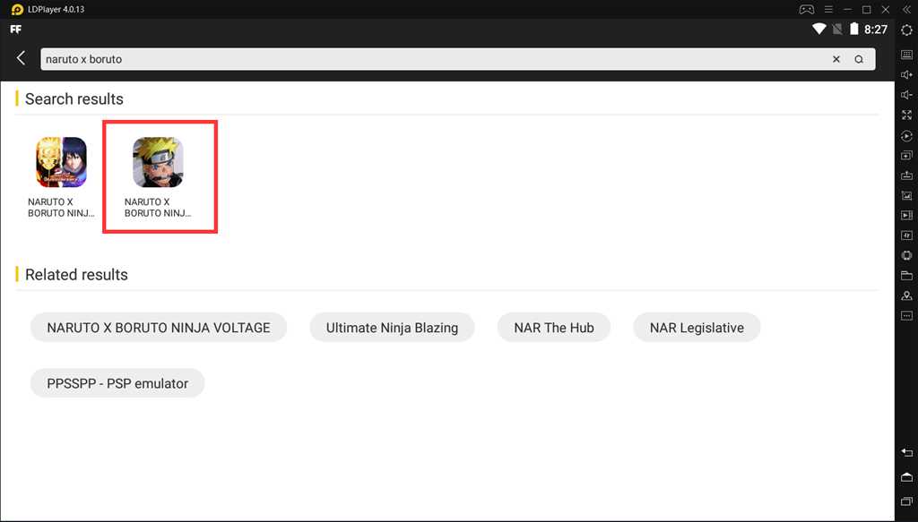 Search NARUTO BORUTO NINJA TRIBES in LDPlayer