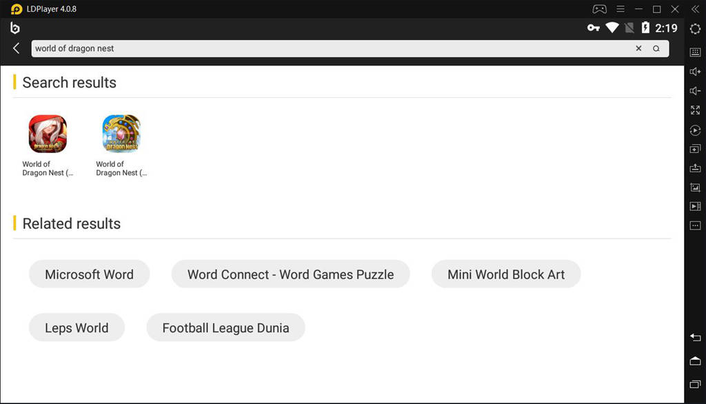 Search World Of Dragon Nest On LDPlayer