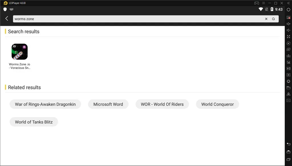 Search Worms Zone on the Play Store