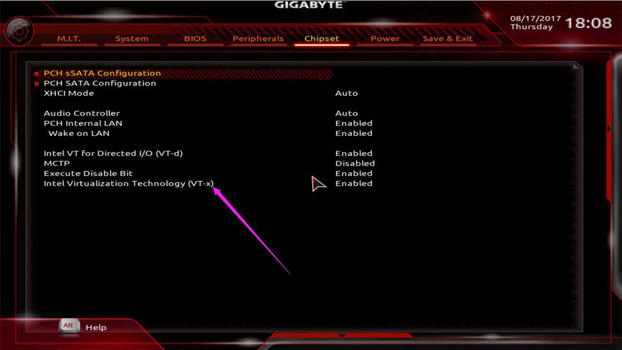 كيفية تمكين المحاكاة الافتراضية (VT) على أجهزة الكمبيوتر واللوحة الأم من   GIGABYTE