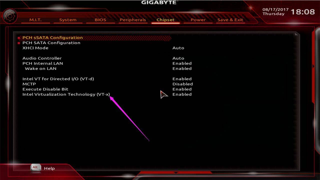 كيفية تمكين المحاكاة الافتراضية (VT) على أجهزة الكمبيوتر واللوحة الأم من   GIGABYTE