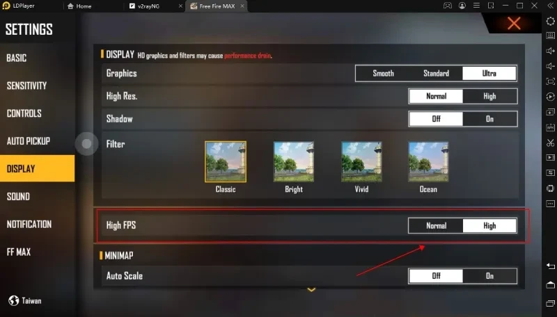 كيف استخدام إعدادات FPS التي يوفرها LDPlayer