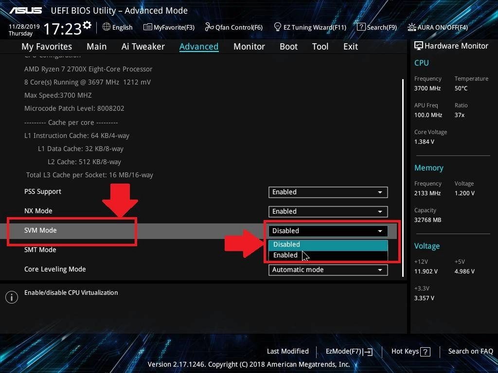 كيفية تمكين المحاكاة الافتراضية (VT) على الكمبيوتر المكتبية والكمبيوتر المحمول من ASUS