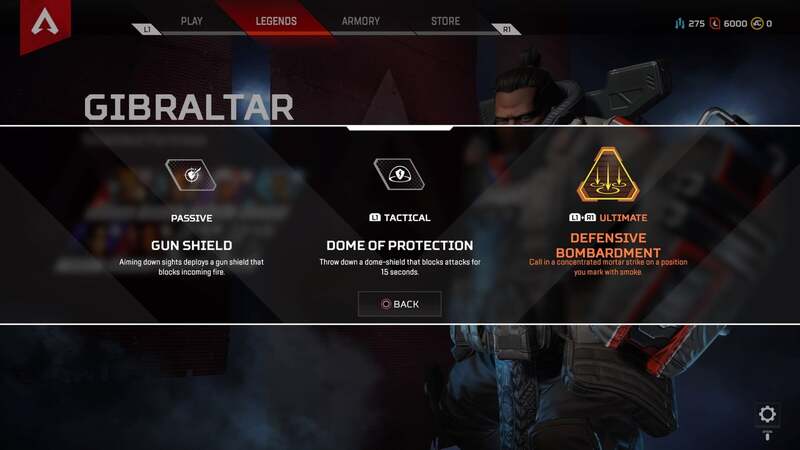 دليل شخصية Gilbraltar في لعبة Apex Legends Mobile