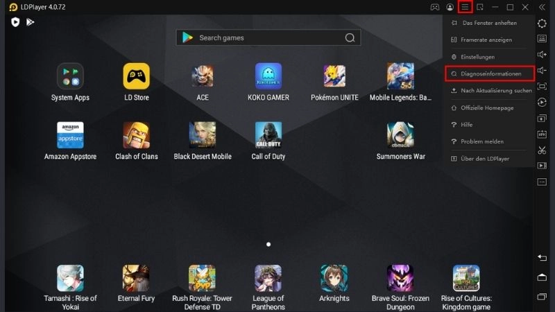 Wie du die PC&Emulator-Konfigurationsinformationen findest