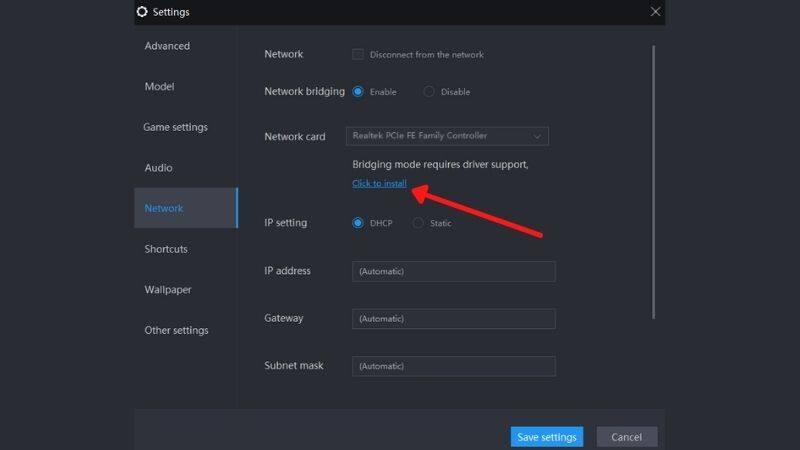 Was zutun ist, wenn die Installation des Bridged Networking Driver fehlgeschlagen ist