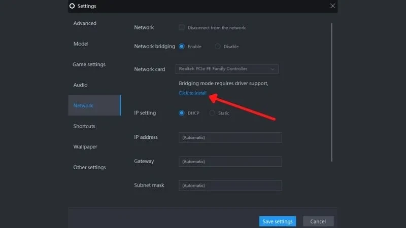 Was zutun ist, wenn die Installation des Bridged Networking Driver fehlgeschlagen ist