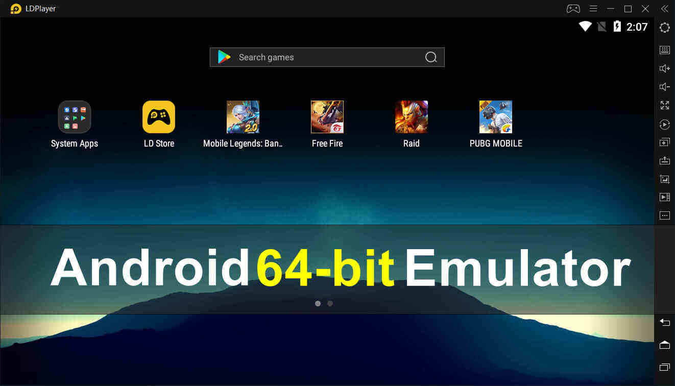 Lade 64-Bit-Android-Emulator für 64Bit erforderlichten Spiele herunter