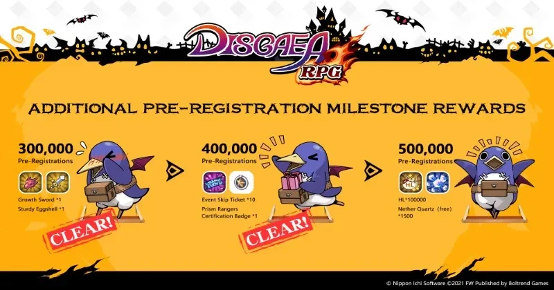 Disgaea Item World pre-reg rewards