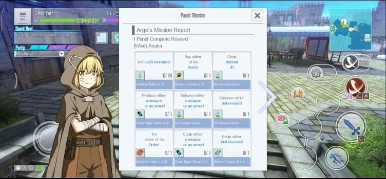 SAO Integral Factor - MMORPG Quests