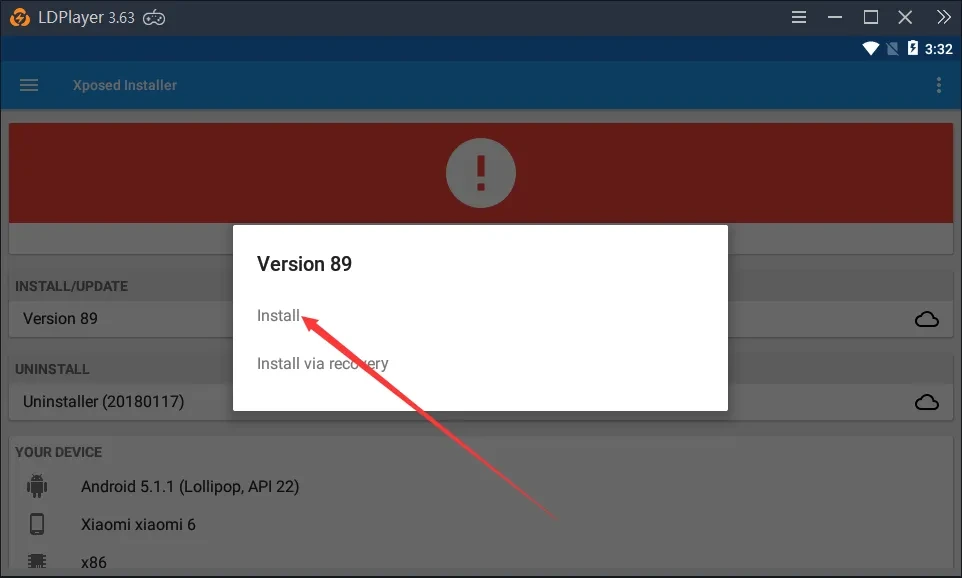 Set up Xposed Installer on your LDPlayer