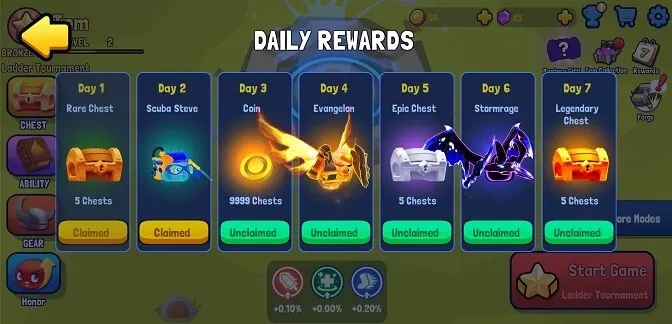 Battle Balls Royale Daily Rewards