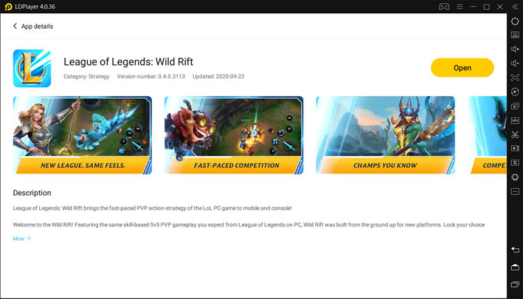  League of Legends Wild Rift on PC with LDPlayer