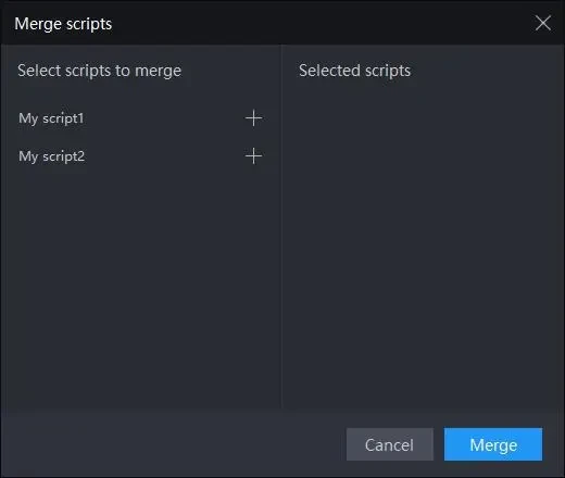 [Operation Recorder] Operations that can be achieved by merging scripts