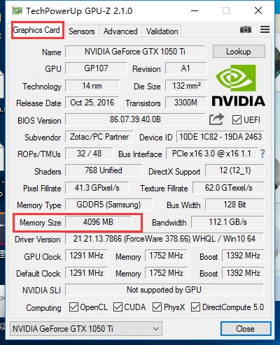 How to see how much graphics memory is being used