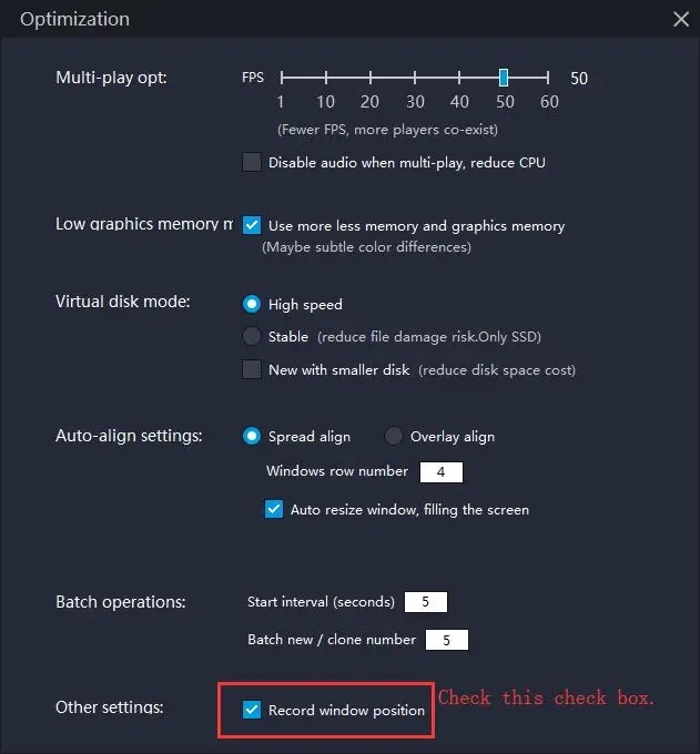 Remember the position and size of LDPlayer windows