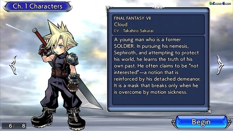 DISSIDIA FINAL FANTASY OO Cloud