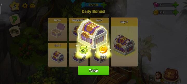 Island Questaway Daily Bonuses