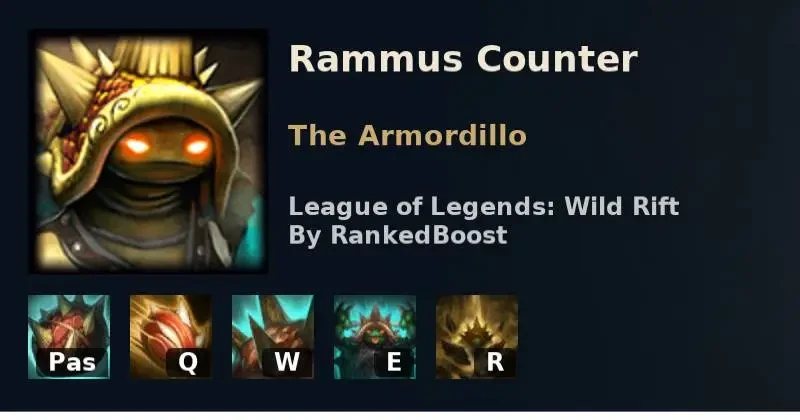 LOL Wild Rift Rammus Skills