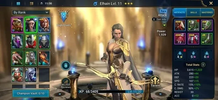 Elhain – High Elves Order Champion Raid Shadow Legends