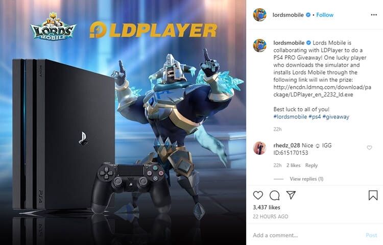 Lords Mobile x LDPlayer: Win PS4 PRO Giveaway for Free