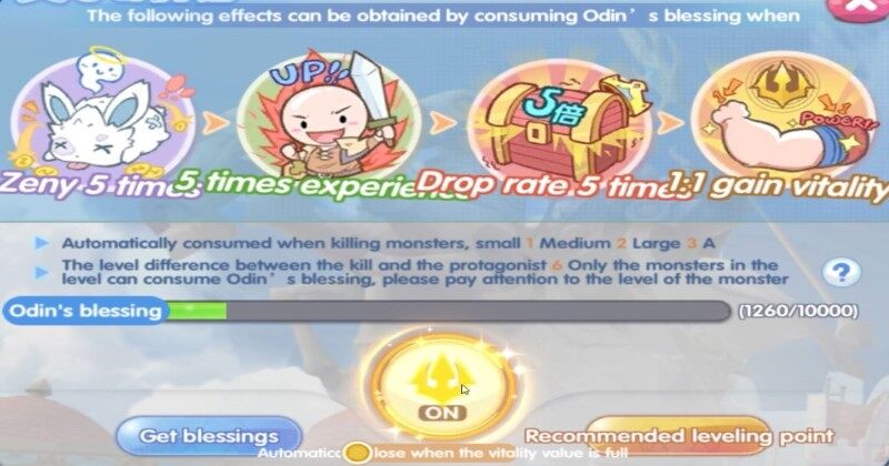 Ragnarok X Next Generation Odins Blessing Buffs