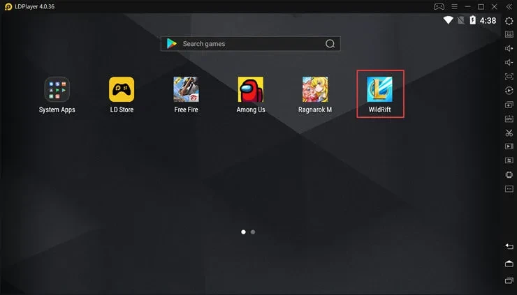 Install League of Legends Wild Rift on PC with LDPlayer