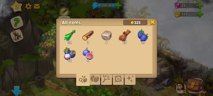 Island Questaway Inventory