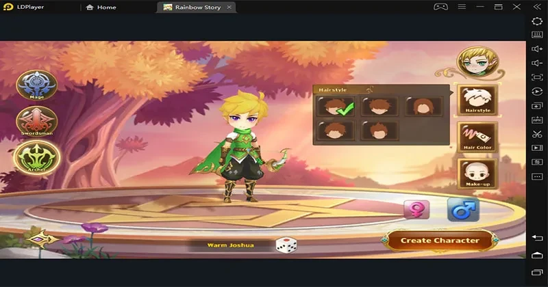 Rainbow Story MMORPG Archer Side-Scrolling