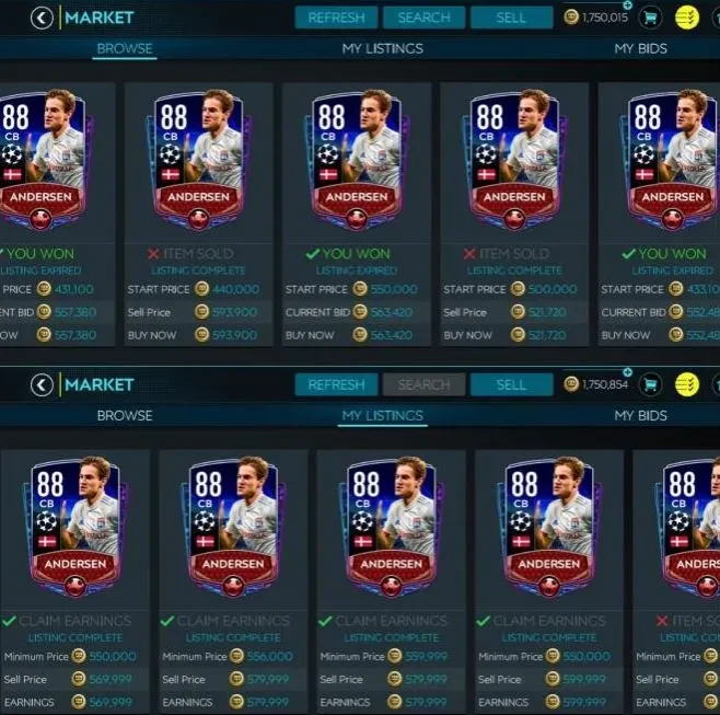 FIFA Mobile 21 Market Manipulation