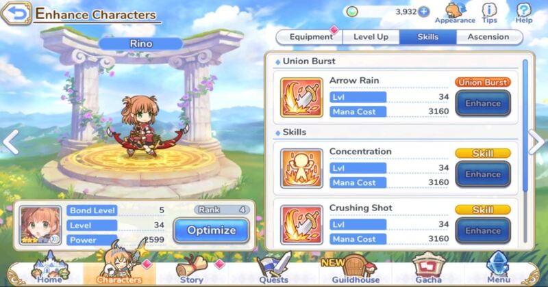 How to Improve and Upgrade your Characters and Equipment in Princess Connect! Re: Dive