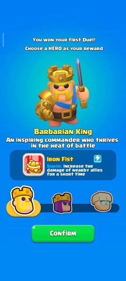 Clash Mini Barbarian King