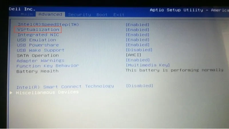 Enable Virtualization Technology (VT) on Dell desktop and laptop