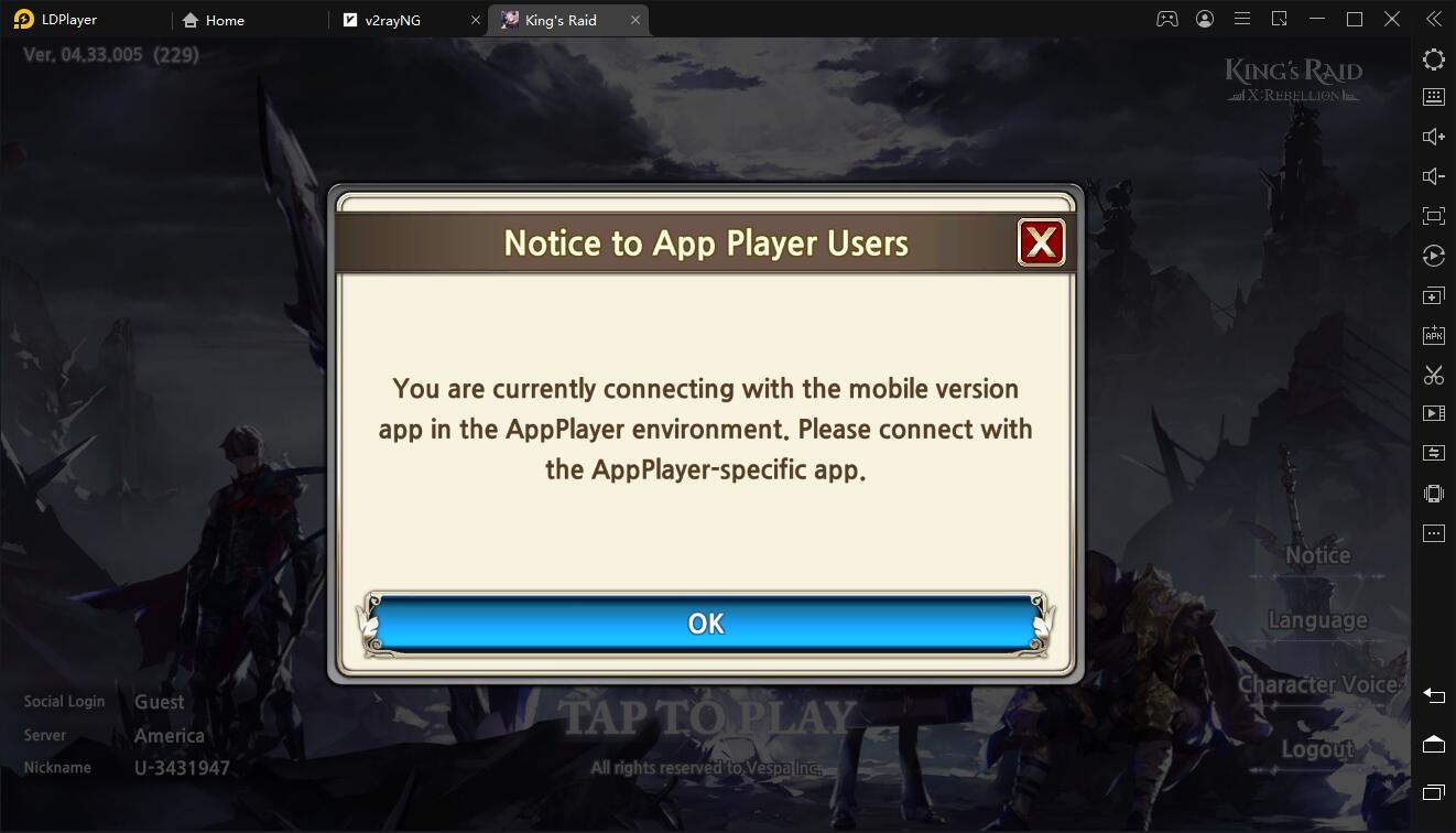 How to Fix Notice to App Player s Error for King's Raid