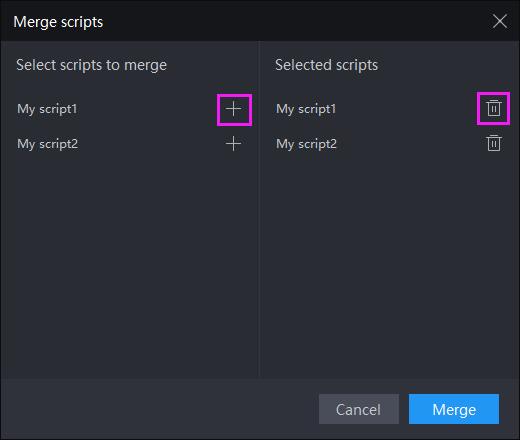 [Operation Recorder] Operations that can be achieved by merging scripts