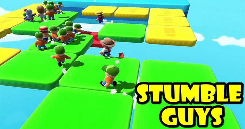 Noob, Pro and Hacker gameplay on Stumble Guys Multiplayer Royale
