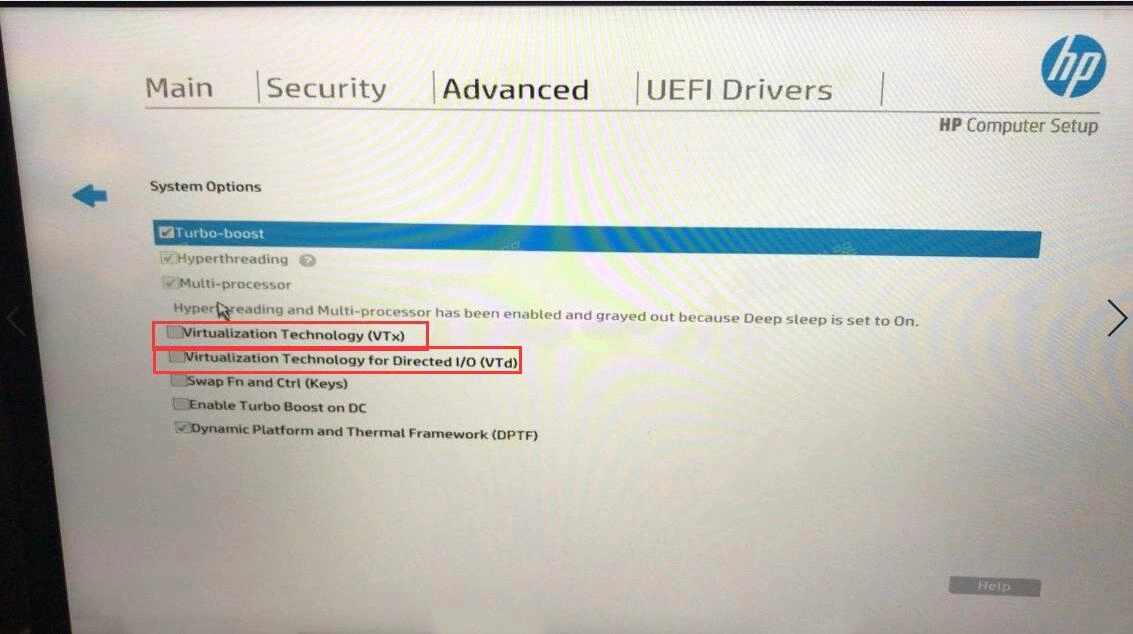 Enable Virtualization Technology (VT) on HP desktop and laptop
