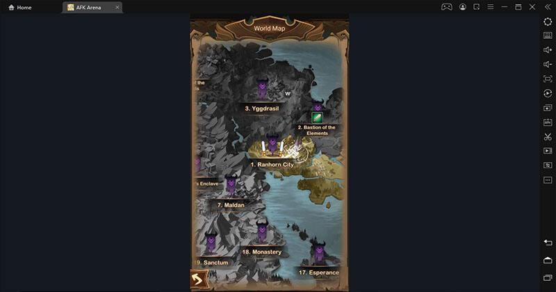 AFK Arena Basic Guide to the Highburn Stronghold Map