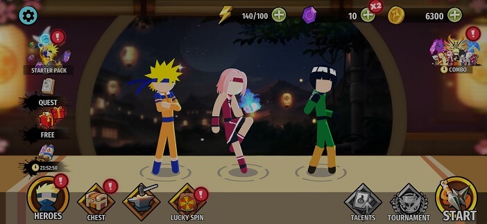 Stickman Ninja - 3v3 Battle Arena Features