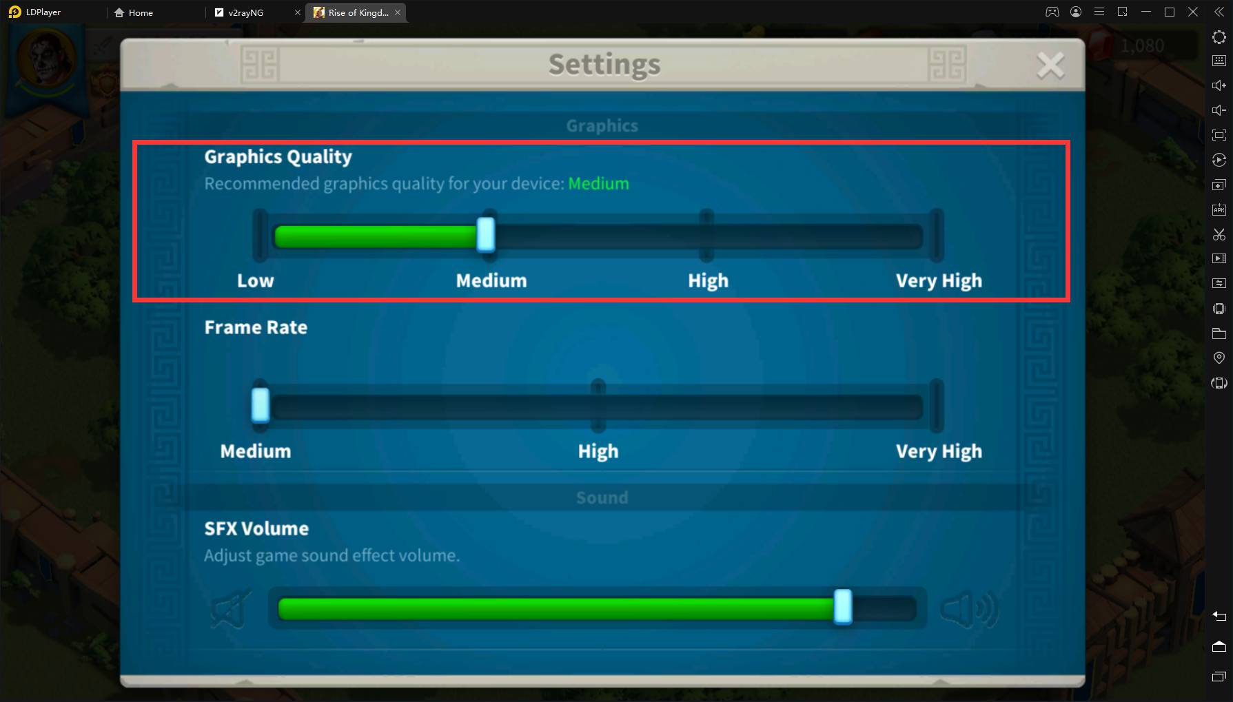 How to enhance perforamce of Rise of Kingdoms on PC with LDPlayer