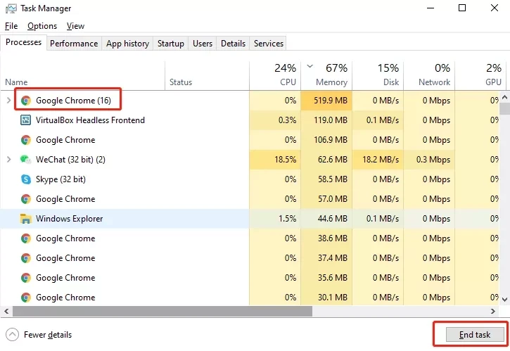 Close Programs with High Ram Consumption