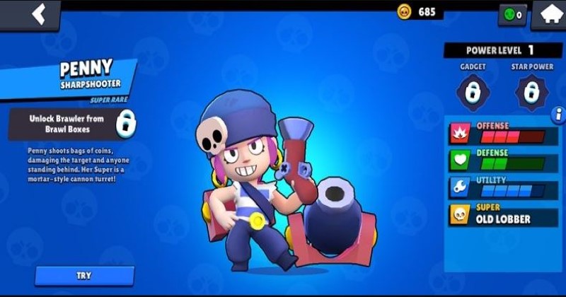 Penny Brawl Stars Guide (Overview, Stats, Abilities and Tips)