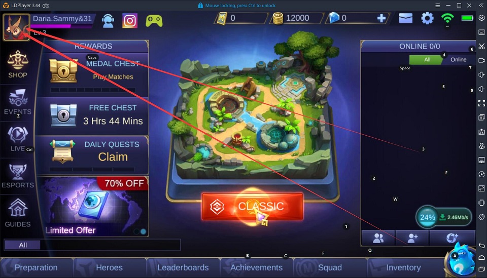 How to switch account in Mobile Legends: Bang Bang