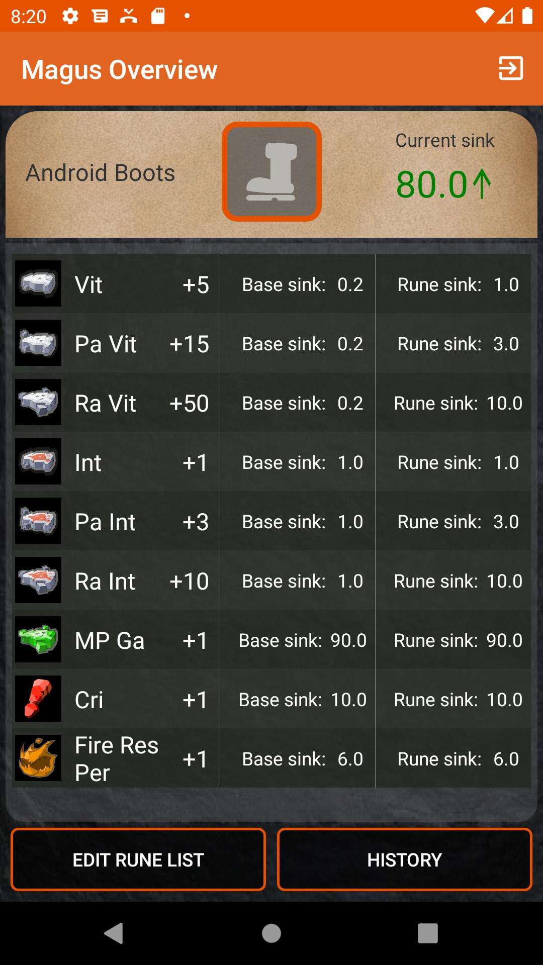 Dofus Sink Calculator