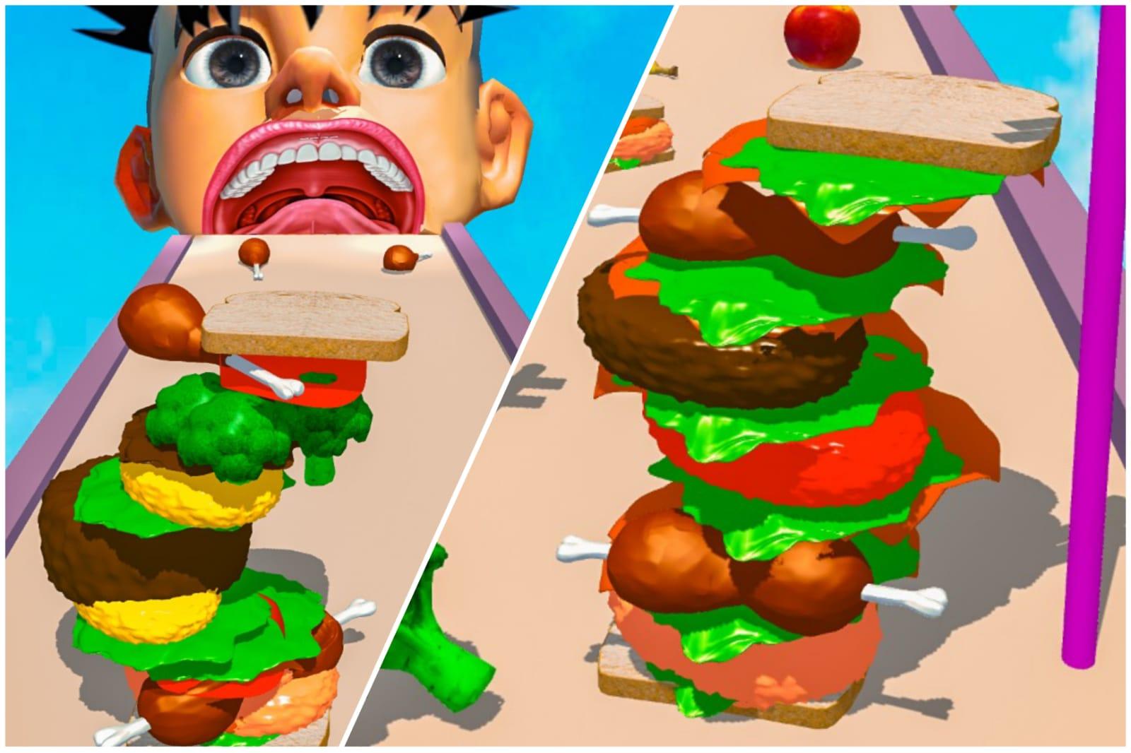 Sandwich Running 3D Games