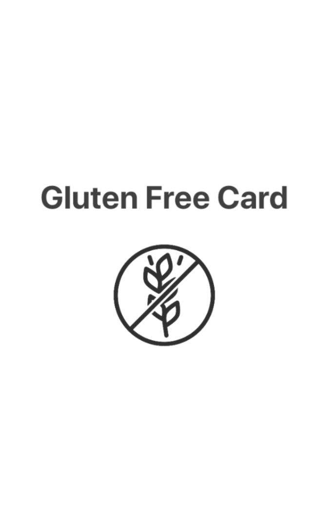 Gluten Free Card